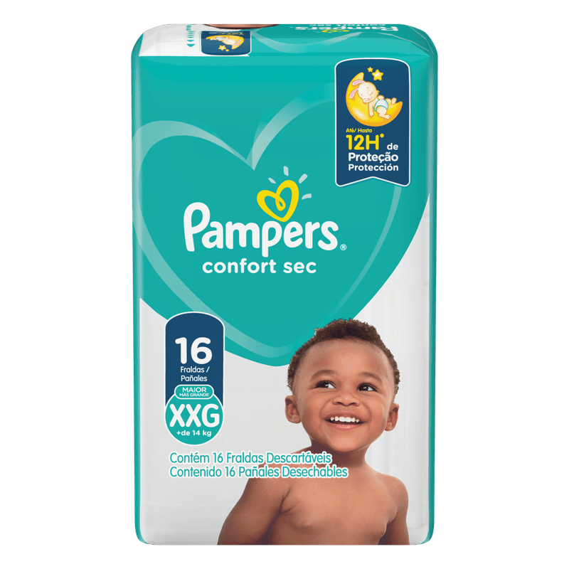 Fralda Pampers Confortsec Pctao Xxg 16 Fr 6076