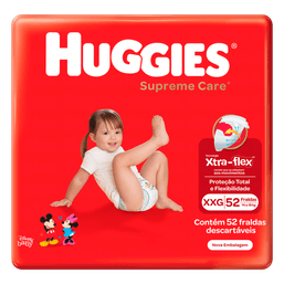 Huggies Fralda Supreme Care Hiper Xxg C/52