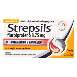 STREPSILS LARANJA 8 PASTILHAS