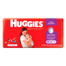 Huggies Fralda Supreme Care Mega Roupinha M 36 Fr