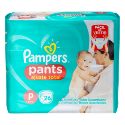 Fralda Pampers Pants Ajuste Total P C/26