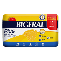 Bigfral Fralda Geriatrica Plus Econ M 18 Fr