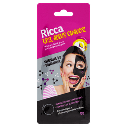 RICCA MASC FACIAL PRETA LIMP PELE ADEUS CRAVOS