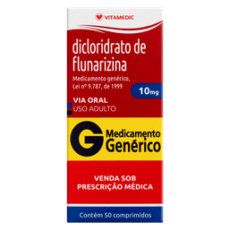 DICLORIDRATO DE FLUNARIZINA 10MG 50CPRS(G)