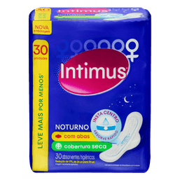 Intimus Absor Noturno Seca C/Abas C/30