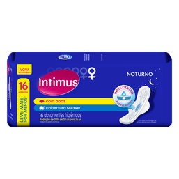 Intimus Absor Noturno Suave C/Abas C/16