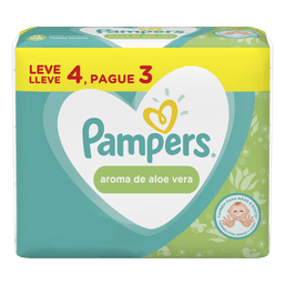 Kit Lenco Umed Pampers Aloe Vera Lv4 Pg3 C/48
