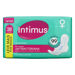 Absorvente Intimus Ultrafino Ant Bact C/Abas C/28