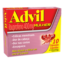 ADVIL MULHER 400MG 10 CAPS