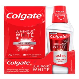 Kit Cr Dental Colgate Luminous White 70G C/3+Enx Bucal 250Ml