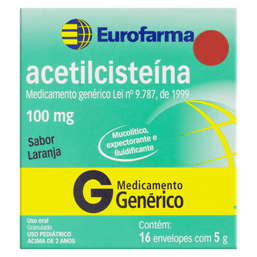 ACETILCISTEINA 100MG 16 ENV 5G - EUR(G)