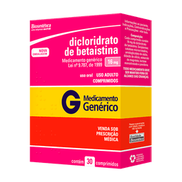 Diclo Betaistina 16Mg 30Cprs - Bio (G) @