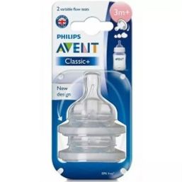 Avent Bico Mamadeira Fluxo Variavel Anti colica C/2 (D)