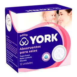 Absorvente P/ Seios York C/12 - Novo