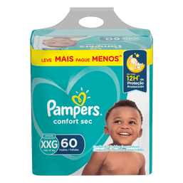 Fralda Pampers Confort Sec Giga Xxg C/60 D