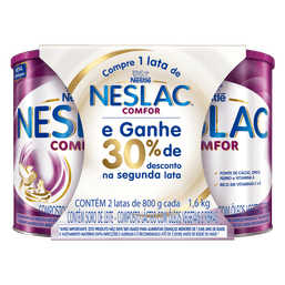LEITE NESLAC COMFOR 800G + 30% DESC NA 2º UN