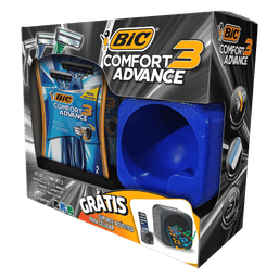 Aparelho Bic Confort 3 Azul C/4 + Amplific D