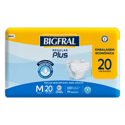 FRALDA GERIATRICA BIGFRAL REG PLUS ECON M 20 FR