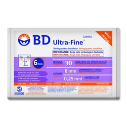 Seringa Bd Ins U.Fine 30Ui 6 X 0,25  C/ 10 Unid