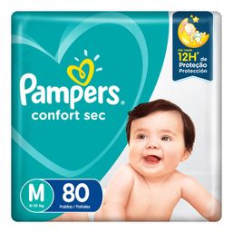 Fralda Pampers Confortsec Giga M 80 Fr