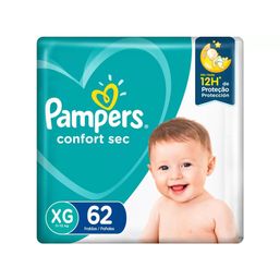 Fralda Pampers Confort Sec Giga Xg C/62