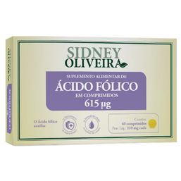 Sidney Oliveira Acido Folico 615Mcg 60 Cprs