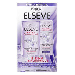 Shampoo Elseve Hidra Hialuronico 375Ml + Condicionador 170Ml