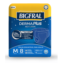 Bigfral Fralda Adulto Noturna M 8 Fr