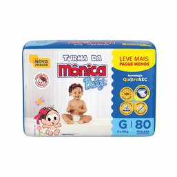 Fralda Turma Da Monica Qu4Tro Sec Giga G 80Un