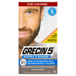 GRECIN 5 HOMEM BARB/BIGOD CASTANHO 14gr@