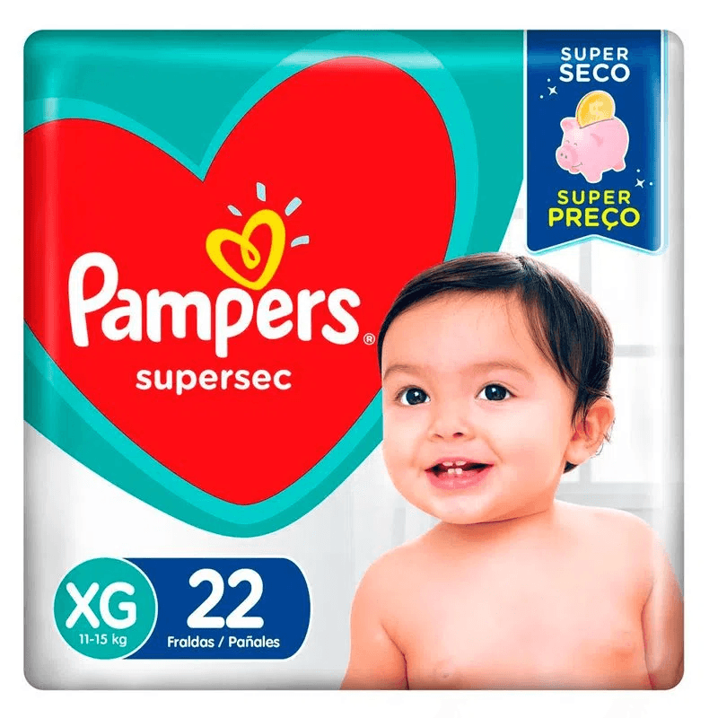 PAMPERS FRALDA SUPERSEC ECONOMICO XG x 22