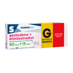 GESTODE+ETINILEST 60/15MCG 24 CPRS - SAND(G) @