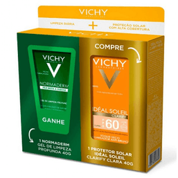Kit Prot Solar Vichy Ideal Soleil Clarify Clara Fps60 40G+Gel Norm 40G D
