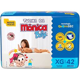 Fralda Turma Da Monica Qu4Tro Sec Mega Xg 42Un