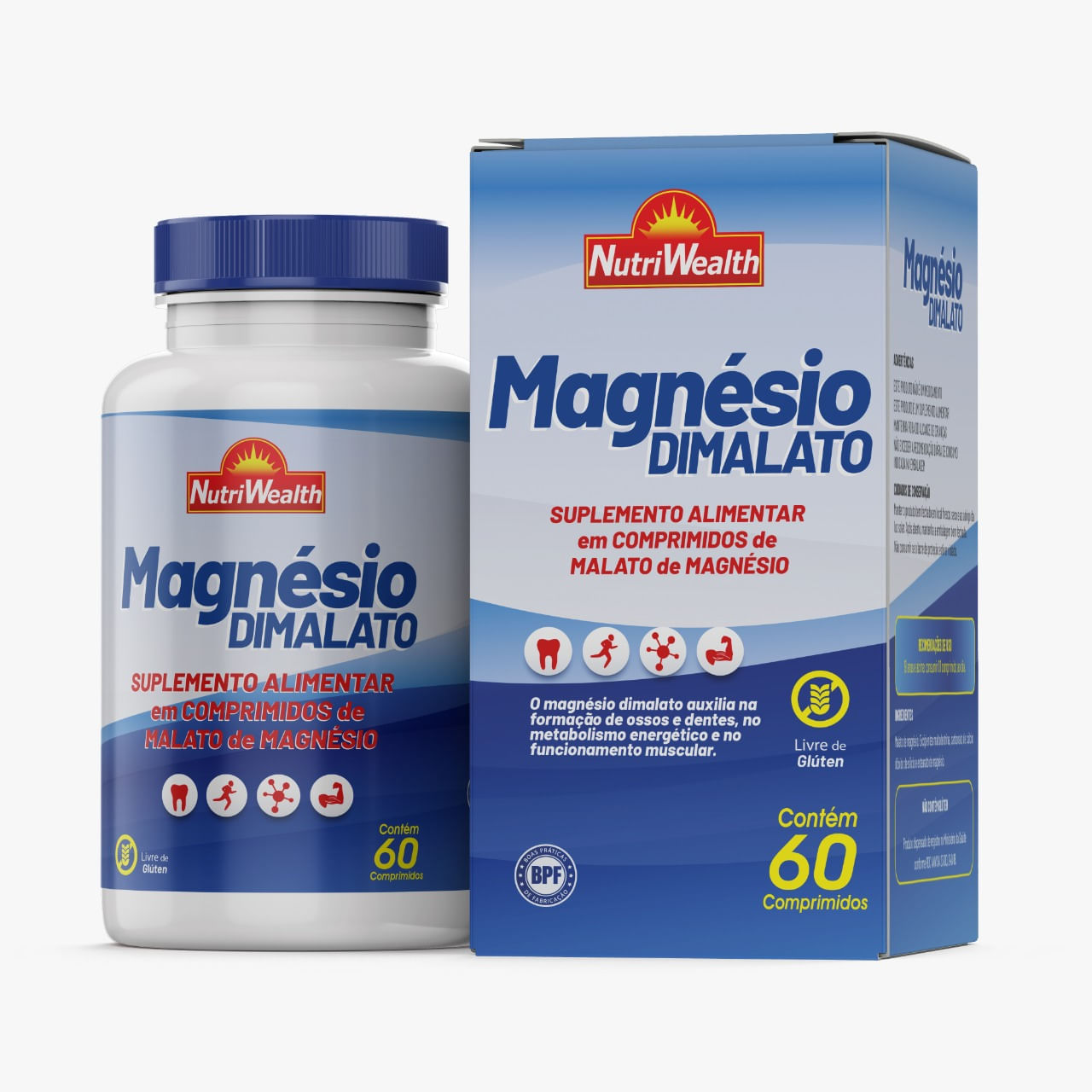 MAGNESIO DIMALATO 60 CPRS NUTRI WEALTH