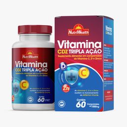 VITAMINA CDZ TRIPLA AÇÃO 60 CPRS   NUTRI WEALTH