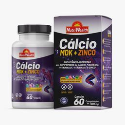 CALCIO MDK +  ZINCO   60 CPRS   NUTRI WEALTH