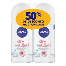 Nivea DesodoranteRollon Fem Dry Confort 50Ml + 50% Na 2Un@