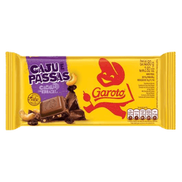 Chocolate Garoto Caju/Passas 80G