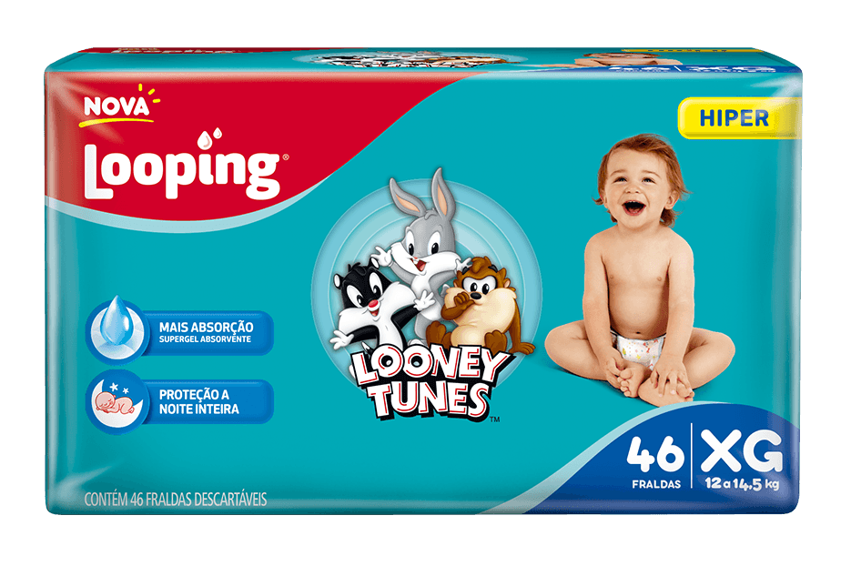 FRALDA LOONEY TUNES HIPER XG 50 FR