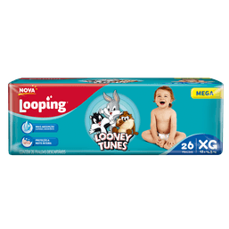 FRALDA LOONEY TUNES MEGA XG C/26