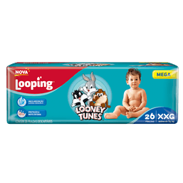 FRALDA LOONEY TUNES MEGA XXG C/26