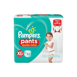 Fralda Pampers Pants Ajuste Total Mega Xg 32 Fr @