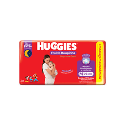 Huggies Fralda Supreme Care Hiper Roupinha M 72 Fr