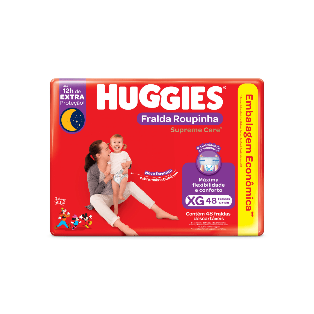 Huggies Fralda Supreme Care Hiper Roupinha Xg 48 Fr