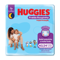 Fralda Huggies Trip Roupinha Mega Xg 24 Fr