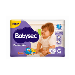 Babysec Fralda Premium Hiper G 60 Fr