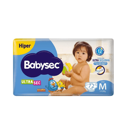 Babysec Fralda Ultra Hiper M 72 Fr