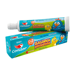 Gel Dental Kids Condor S/Fluor Galinha 50g @