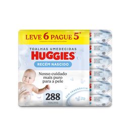 TOALHA UMED HUGGIES RECEM NASC LV6PG5 C/48